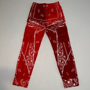 GUAPI‎ Bandana Cargo Pants Joggers Mens 30 Red Limited Edition Commuter 1/100